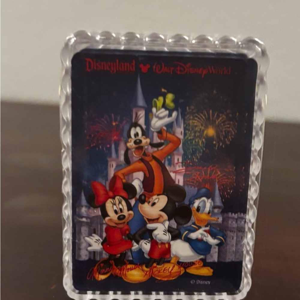 NWT Disney Characters on a mini deck of cards. In plastic container